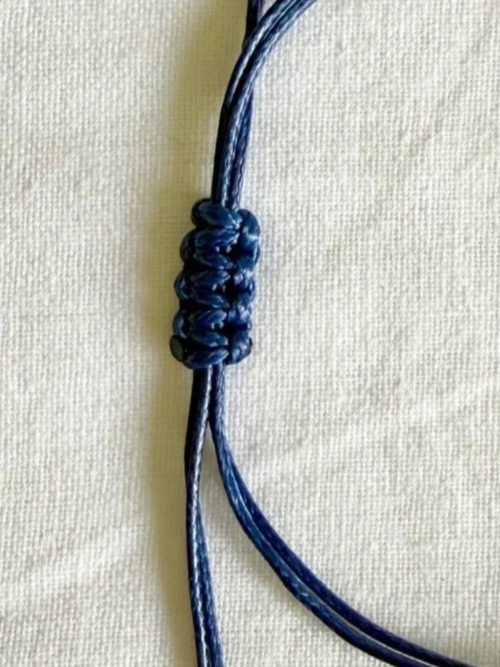 Music Wish Bracelet Stainless Steel Treble Clef Blue Woven Cord